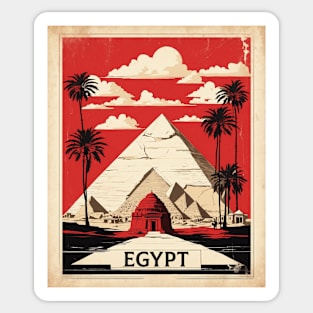 Egyptian Pyramids Vintage Poster Tourism Sticker